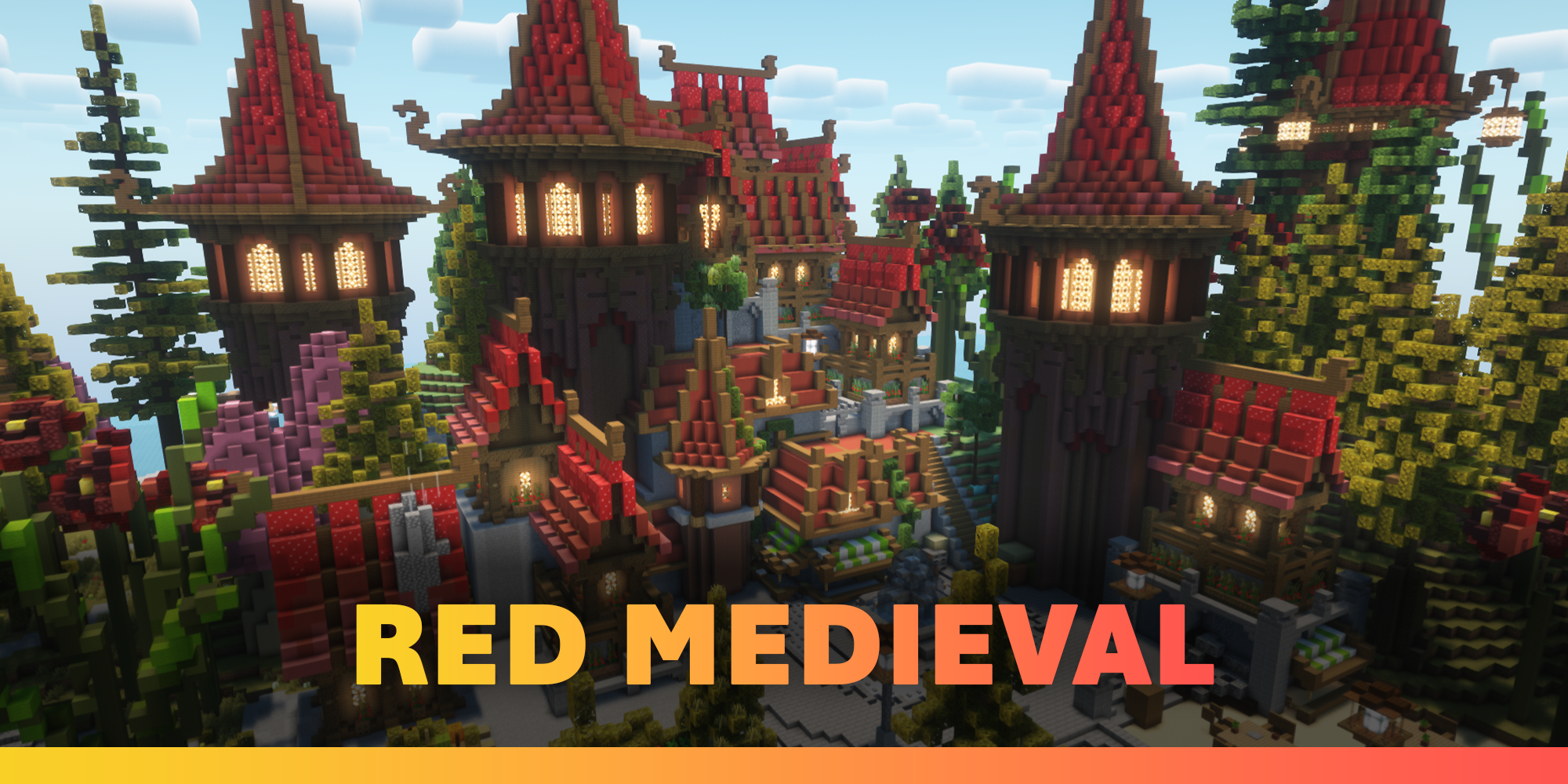 Red Medieval Banner