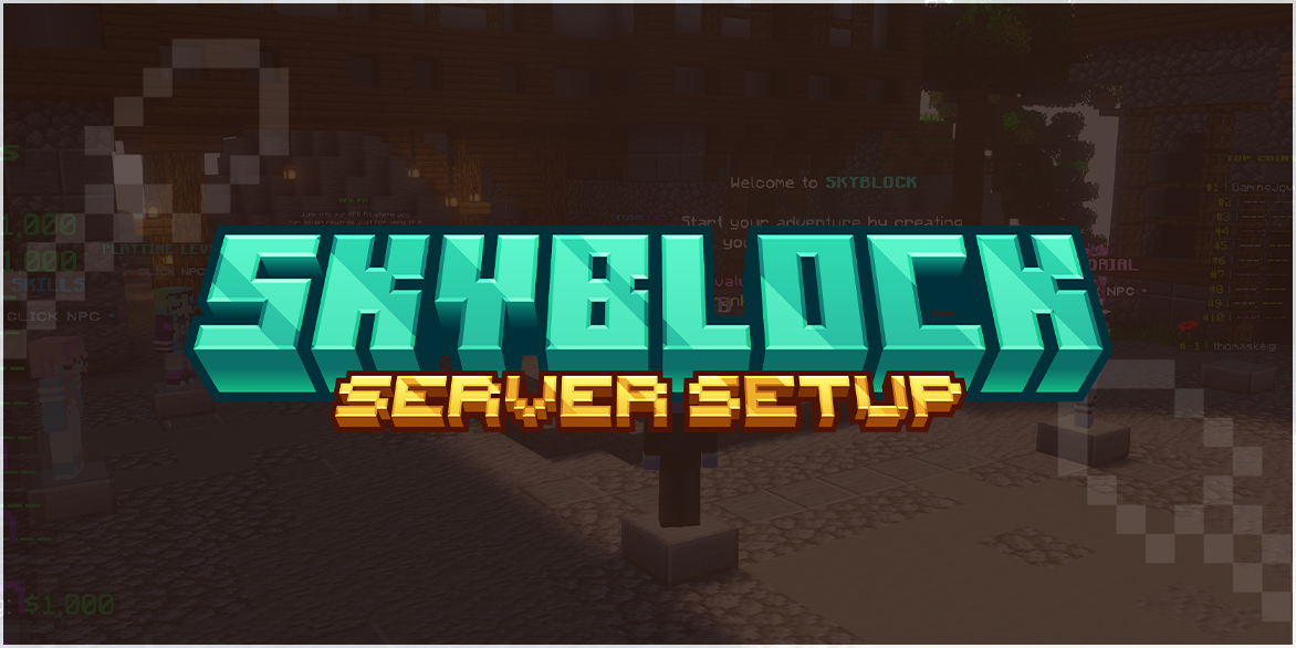 Skyblock server setup banner