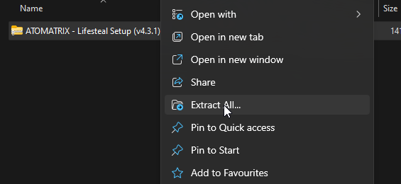 The downloaded Skyblock server setup ZIP file